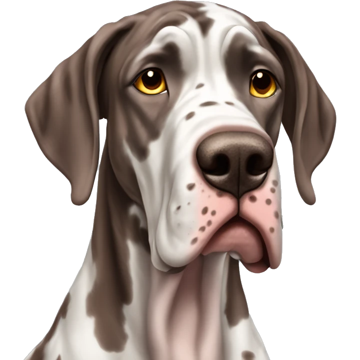 full bodied Chocolate Merle great dane emoji