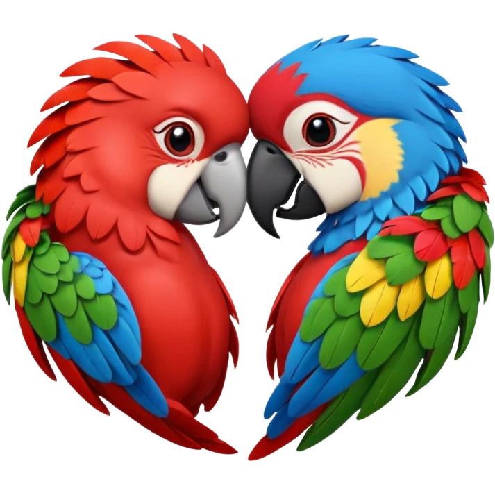 heart wreath kiss parrot emoji