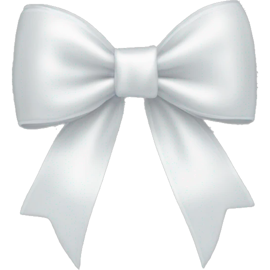 white satin bow emoji