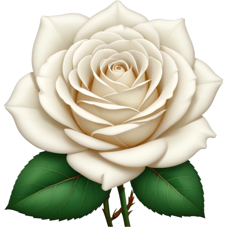 white rose, without green leaves, just flower emoji