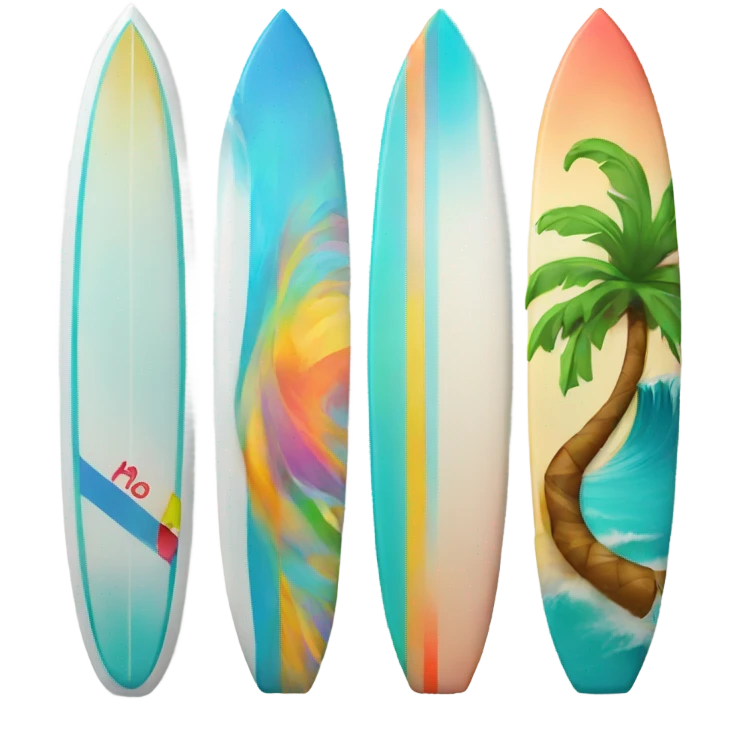 Surf board colorful beachy emoji