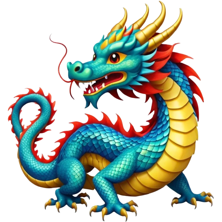 chinese dragon happy new year emoji