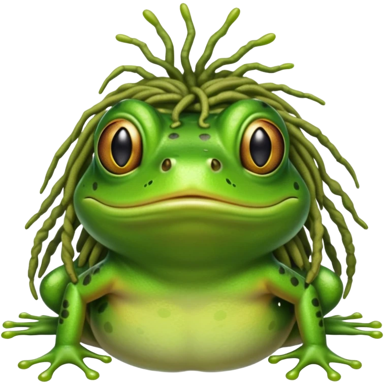 Frog with dreads emoji