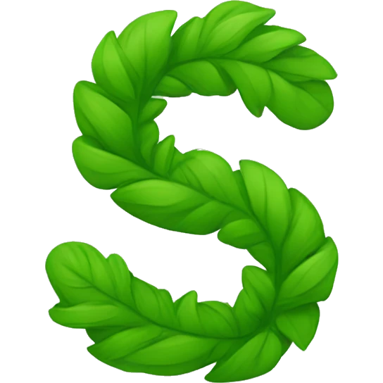 Green leafy Letter S emoji