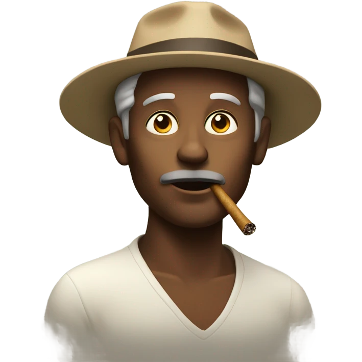 Man smoking herb emoji