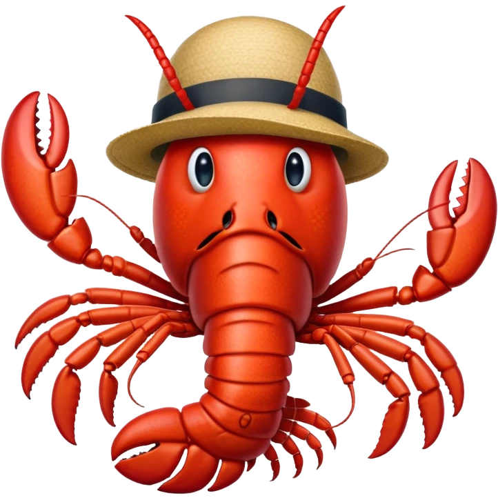 Lobster with hat  emoji