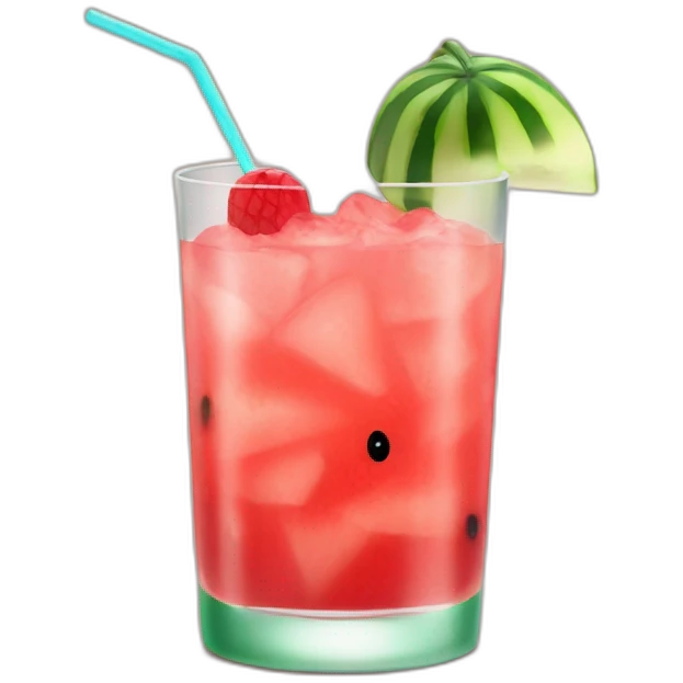 Watermelon cocktail emoji
