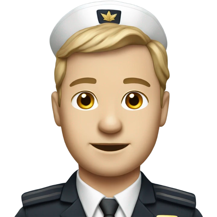 Canadian airline pilot in uniform emoji