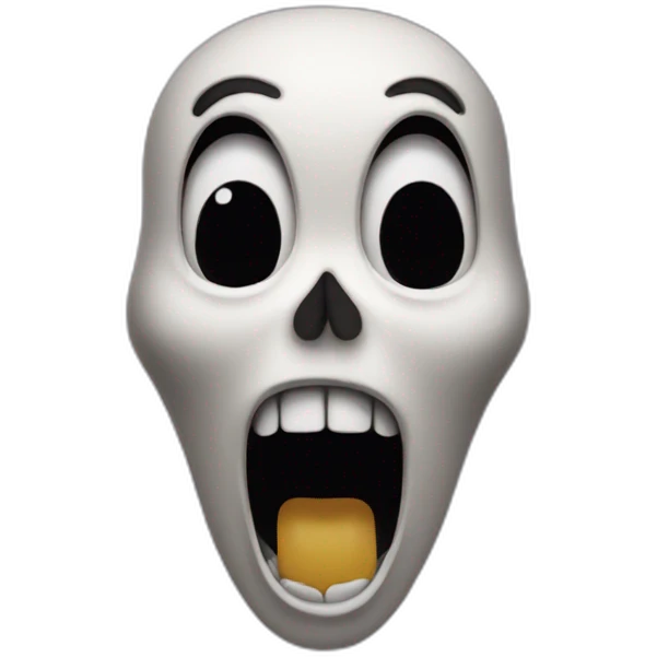 Scream head emoji