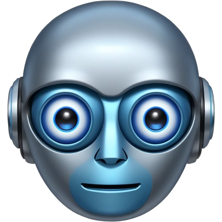 friendly robot face emoji