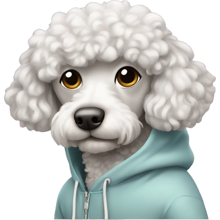 poodle in hoodie emoji