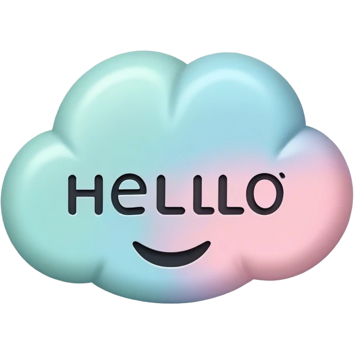 pastel sign say "hello" emoji