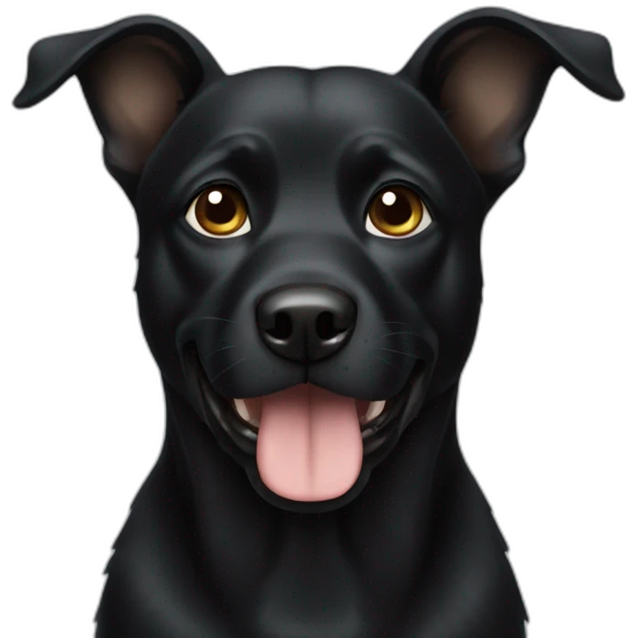 A black dog  emoji