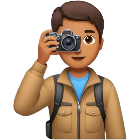 a person taking photos of a mountain landscape, overseas filming emoji