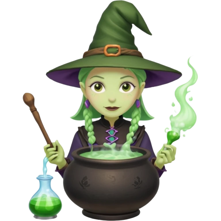 green witch cooking potion emoji