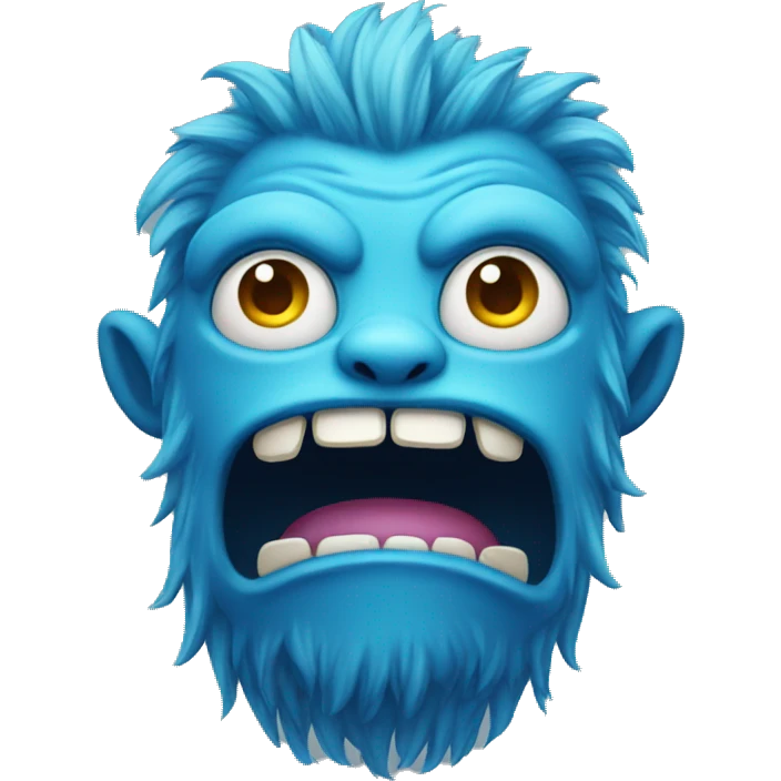 blue haired monster emoji