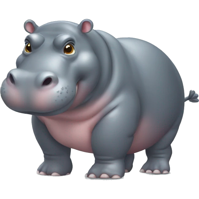 Hippopotames avec son corps emoji
