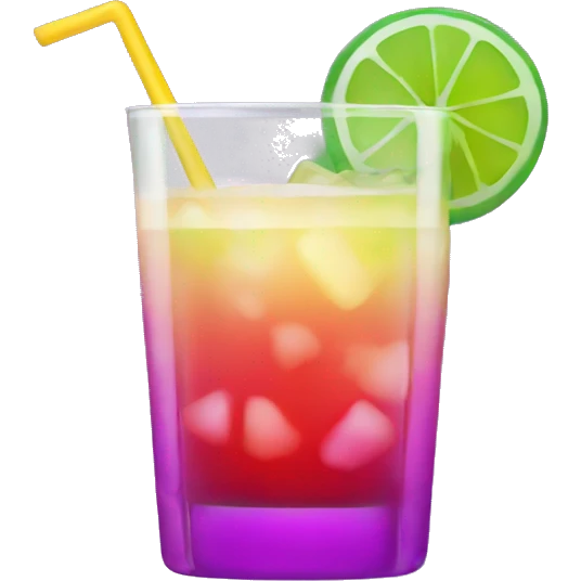 Drink purple green red yellow pink cocktail emoji