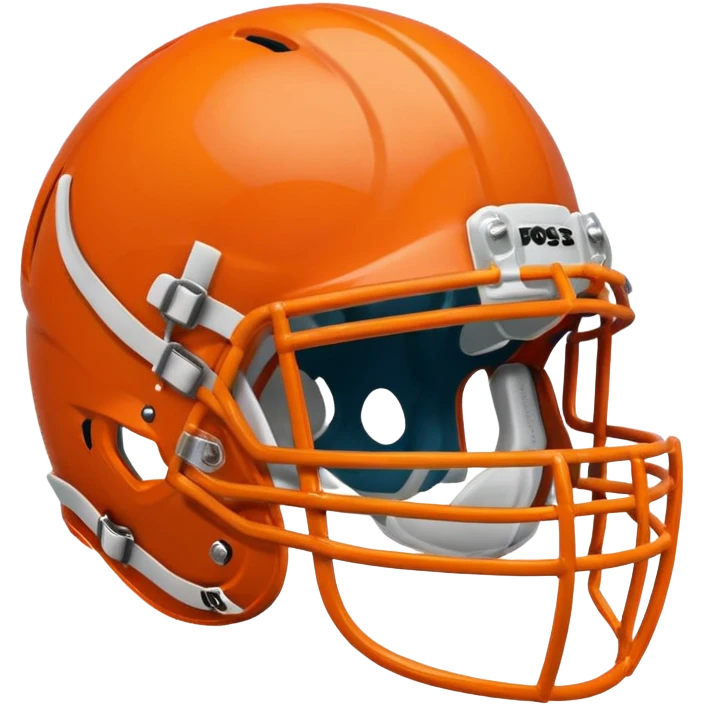 College football player helmet in orange color emoji