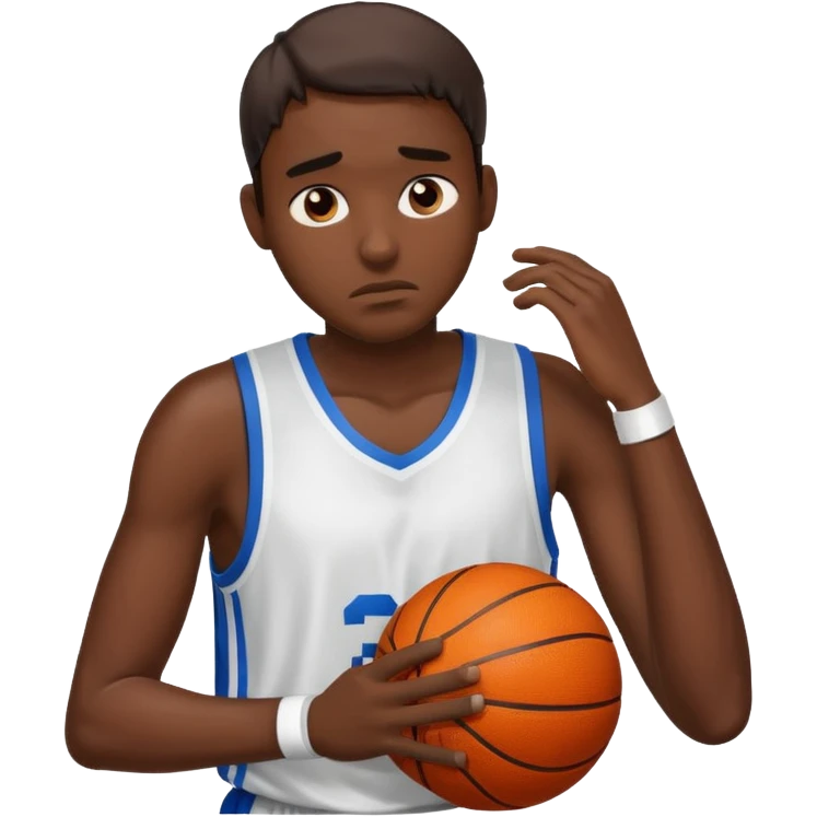 tired basketball player, sweating a lot emoji