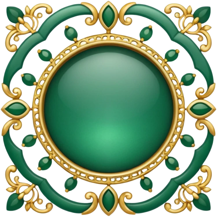 Jade and gold filigree emoji