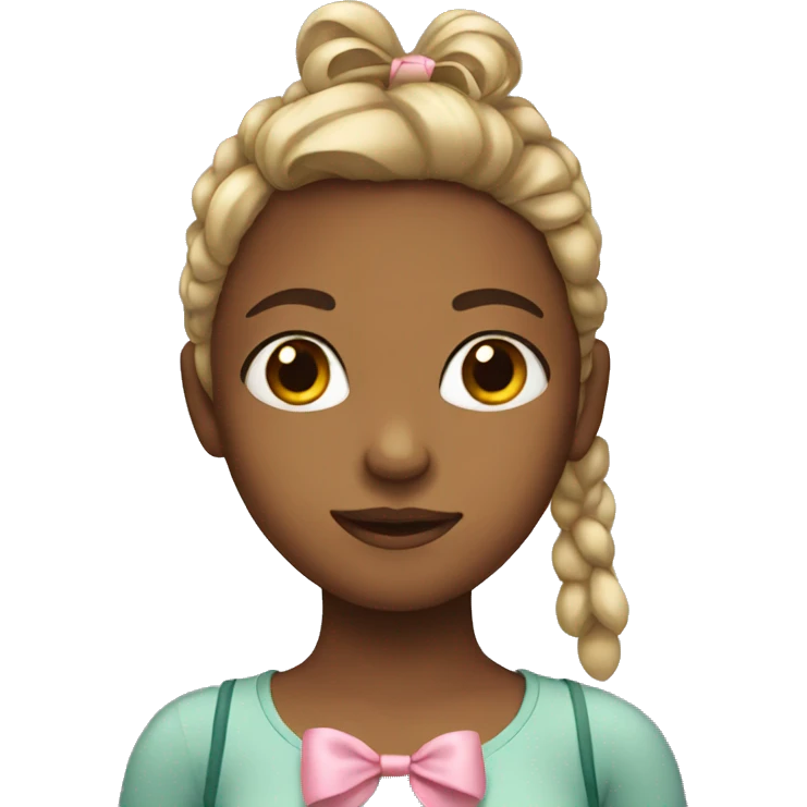 girl with bow emoji