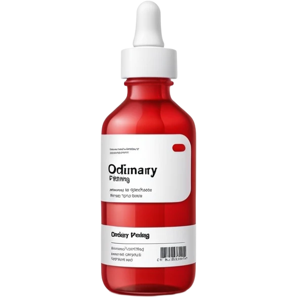 the ordinary peeling solution bottle with label emoji