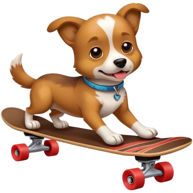 Dog on skateboard  emoji