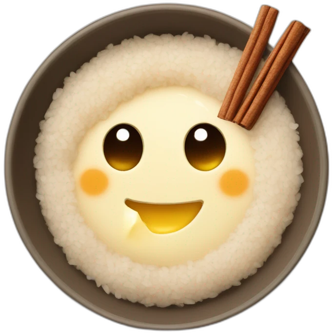 rice porridge with butter and cinnamon sugar emoji