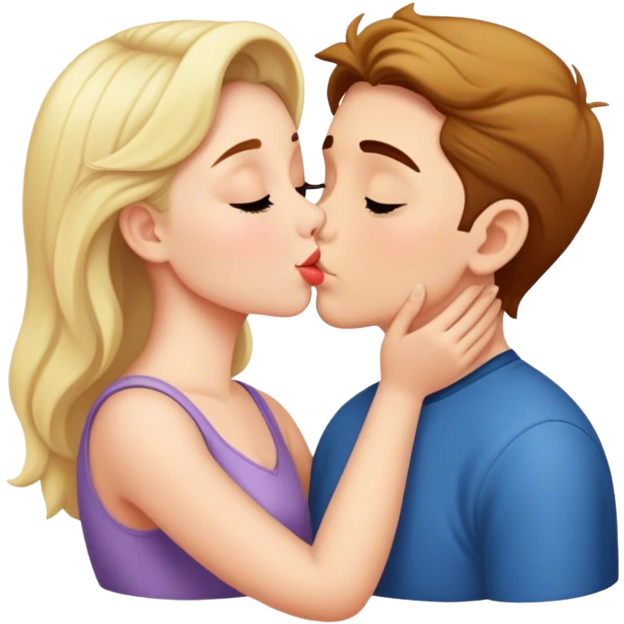 Stella kissing Noah O’Neill ￼ emoji