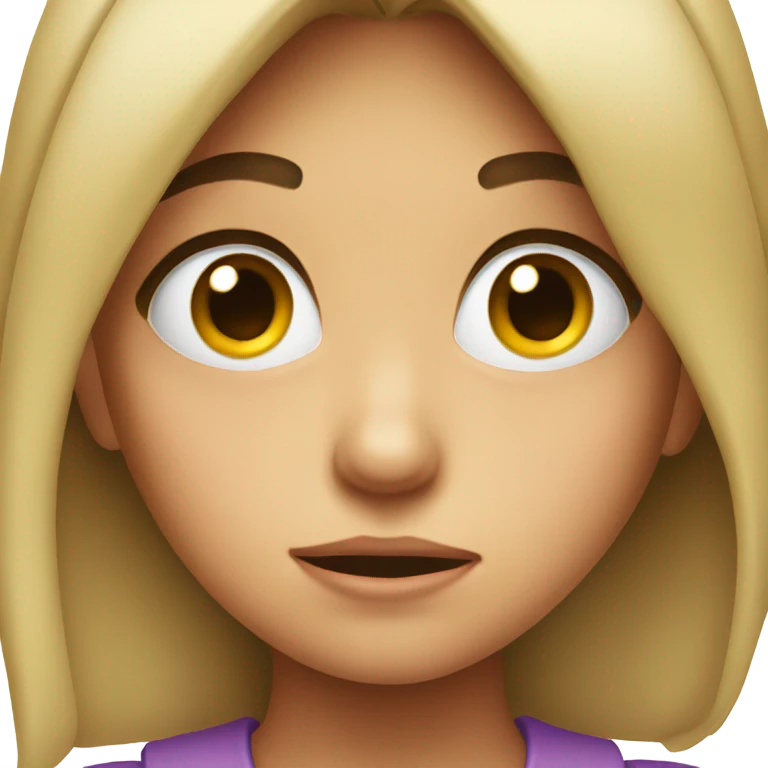 selfish girl is rolling her eyes emoji