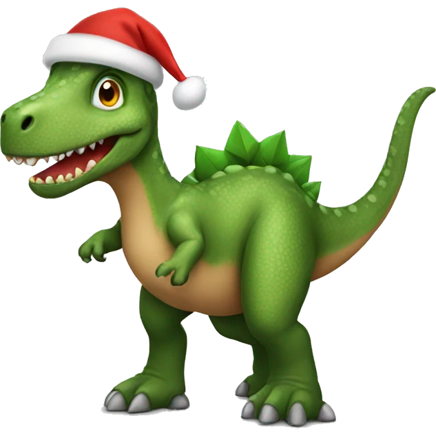 Christmas dinosaur  emoji