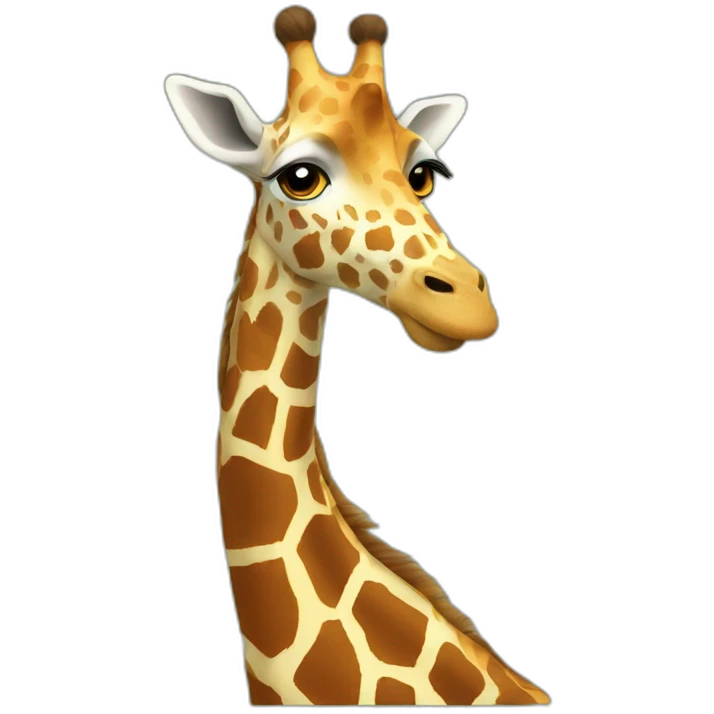 A painted giraffe emoji