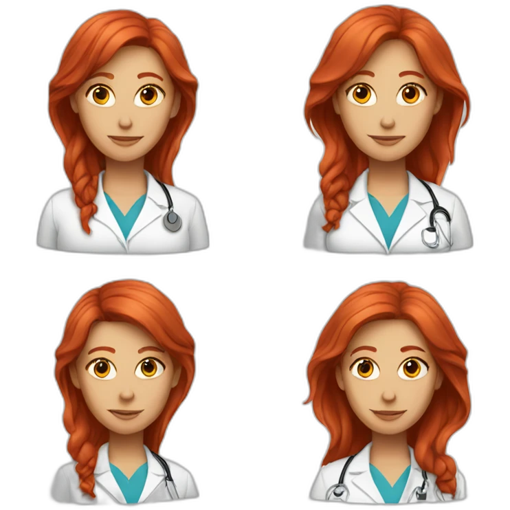 Psychiatrist with red hair women emoji