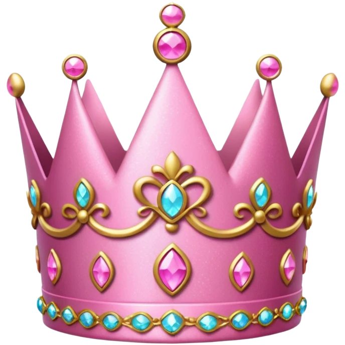 pink princess crown with bow emoji