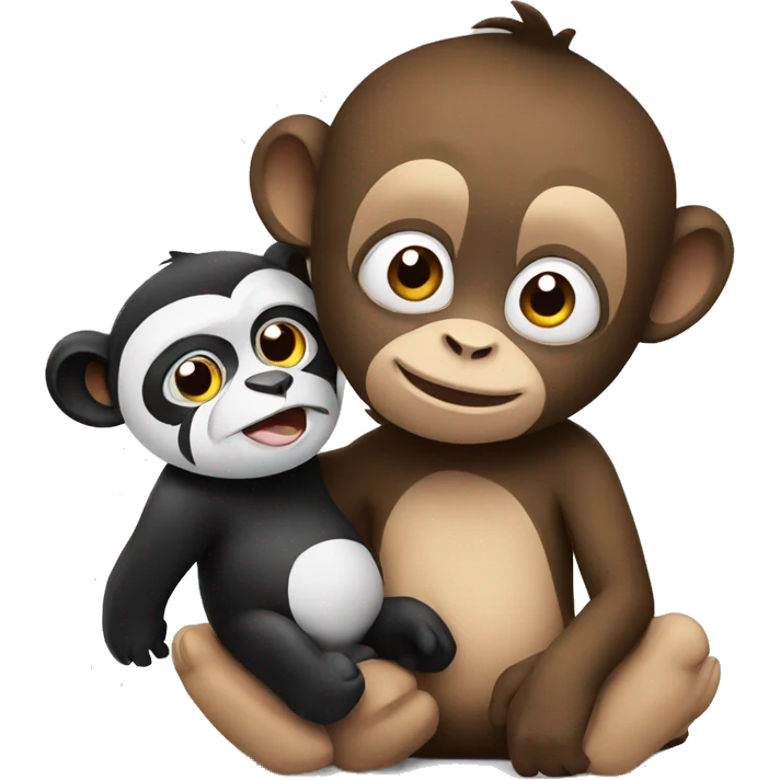 Monkey with panda emoji