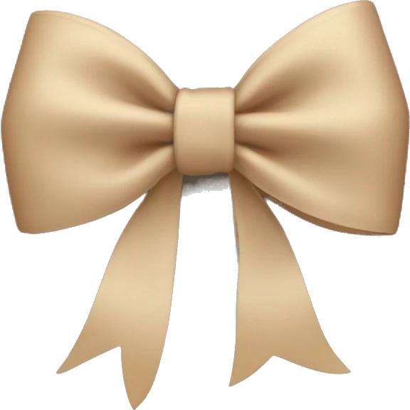 Beige bow emoji