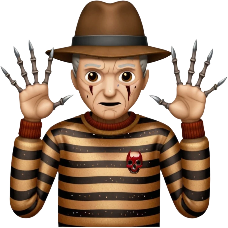 glitter freddy krueger emoji