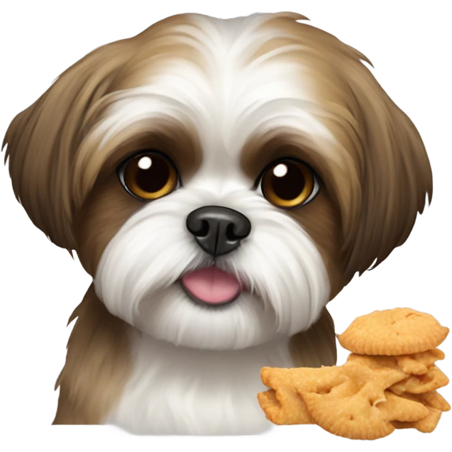Shih tzu and a snack emoji