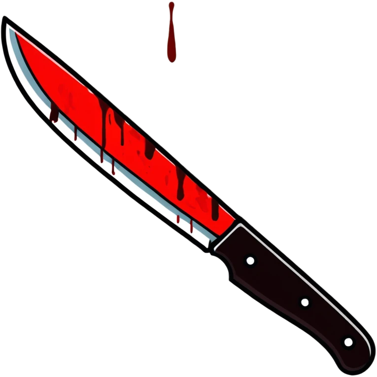 bloody knife with red blood stains emoji