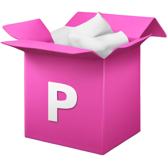 The letter “p” in a pink box like 🅿️ emoji