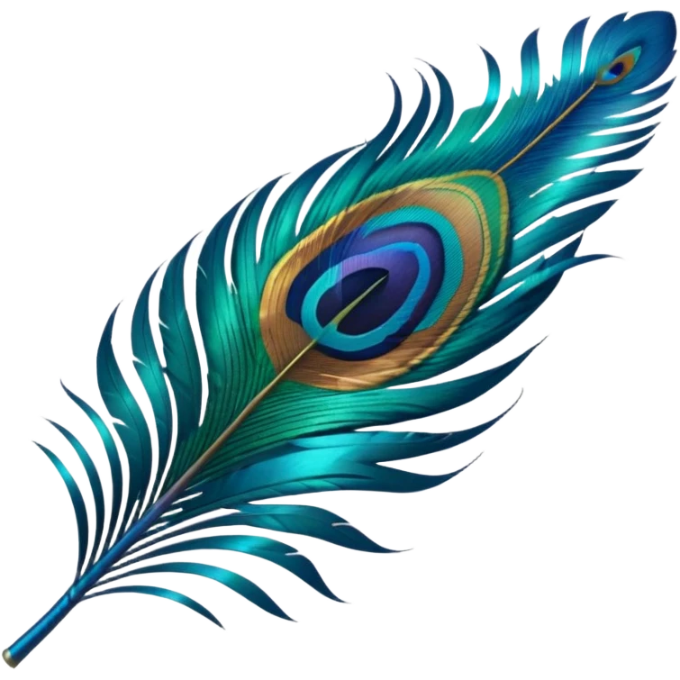 Make a colourful peacock feather emoji emoji