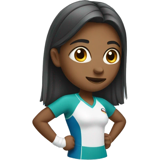 The girl doing sport emoji