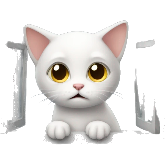 Sad kitten looking out of a window  emoji