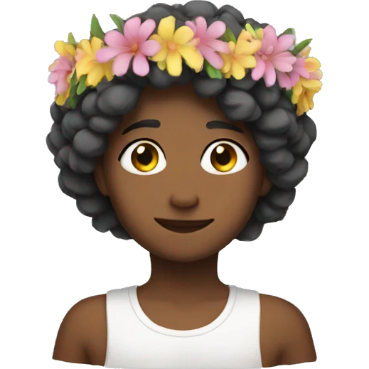 Flower crown emoji
