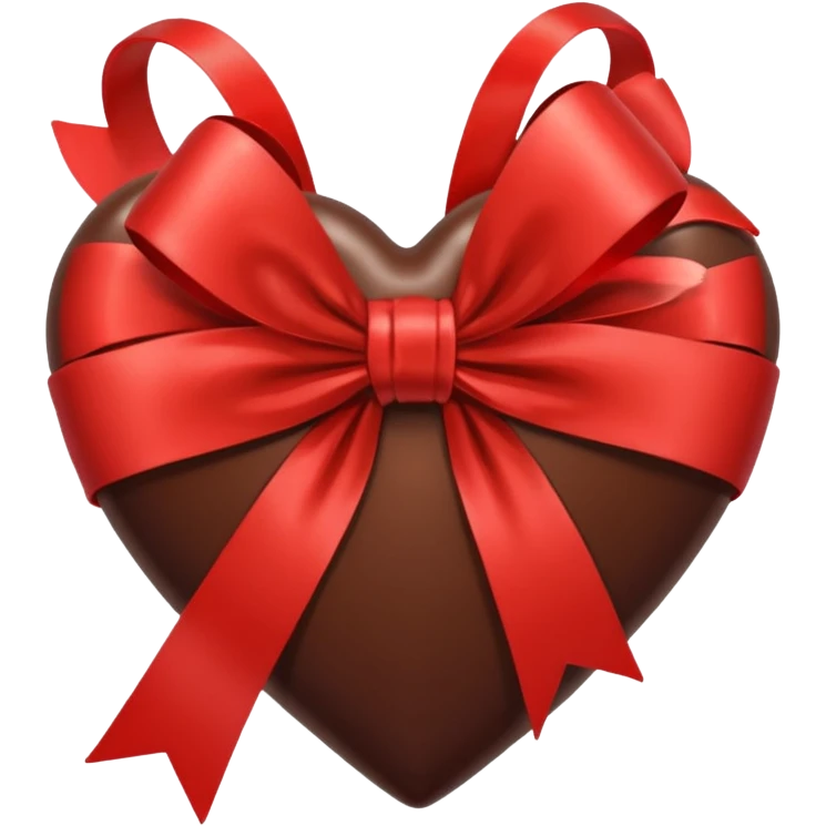 brown heart with bow emoji