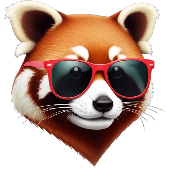 Red panda wearing sunglasses  emoji