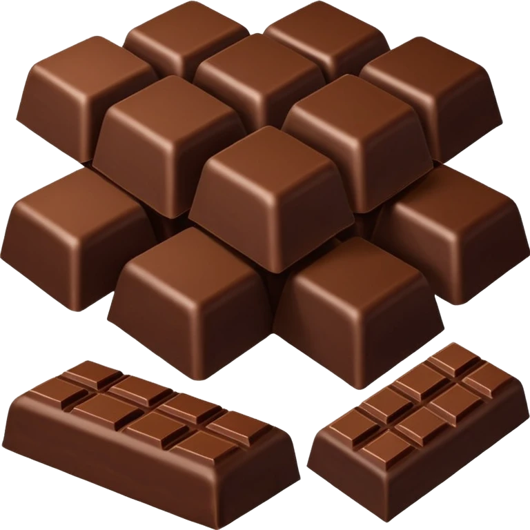 un réseau avec plusieurs chocolats reliés  emoji