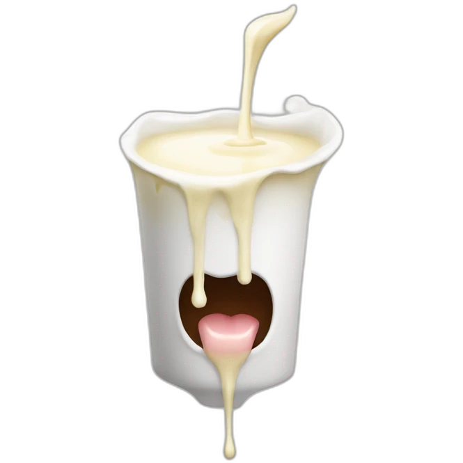 mouth dripping milk emoji