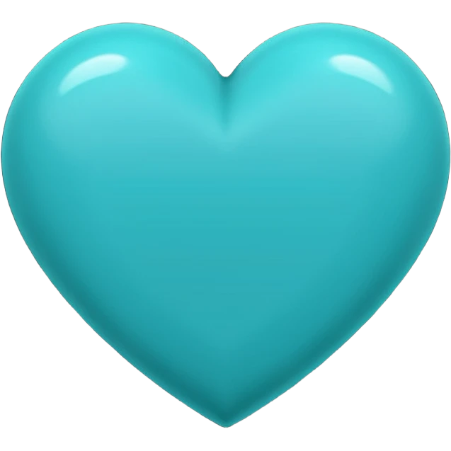 Corazón turquesas oscuro  emoji